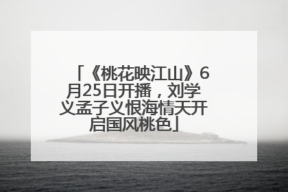 《桃花映江山》6月25日开播，刘学义孟子义恨海情天开启国风桃色