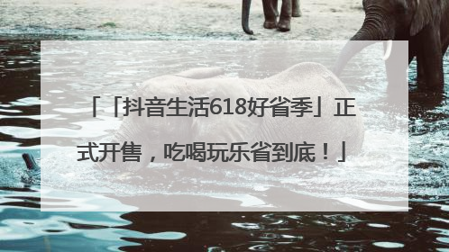 「抖音生活618好省季」正式开售，吃喝玩乐省到底！