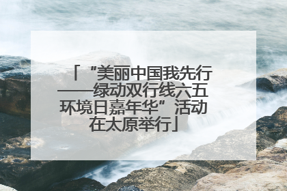 “美丽中国我先行——绿动双行线六五环境日嘉年华”活动在太原举行