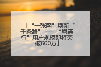 “一张网”焕新“千条路”——“粤通行”用户规模即将突破600万