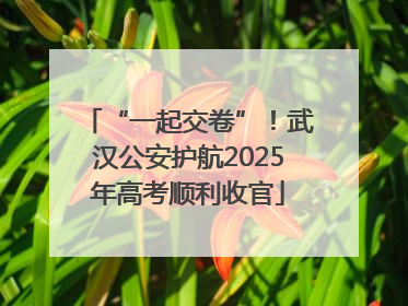 “一起交卷”！武汉公安护航2025年高考顺利收官