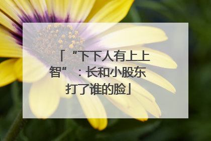 “下下人有上上智”：长和小股东打了谁的脸