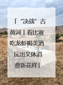 “决战”古黄河丨看比赛吃龙虾喝美酒 玩出文体消费新花样