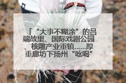 “大事不糊涂”的吕端故里、国际戏剧公园、核雕产业重镇……厚重廊坊下扬州“吆喝”优质文旅资源