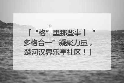 “格”里那些事丨“多格合一”凝聚力量，楚河汉界乐享社区！