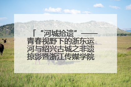 “河城拾遗”——青春视野下的浙东运河与绍兴古城之非遗掠影暨浙江传媒学院小学期来绍