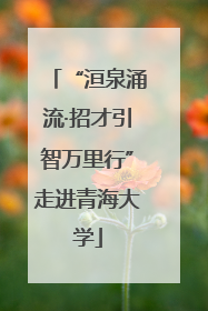 “洹泉涌流·招才引智万里行”走进青海大学