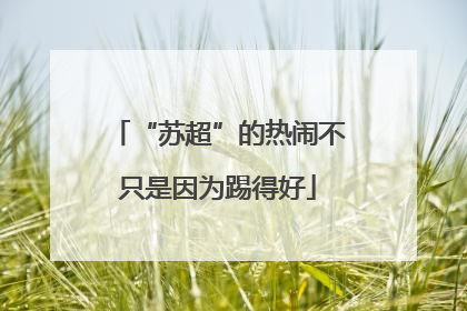 “苏超”的热闹不只是因为踢得好