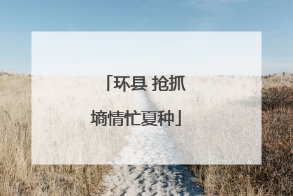 环县 抢抓墒情忙夏种