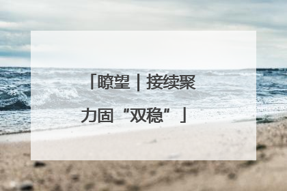 瞭望｜接续聚力固“双稳”