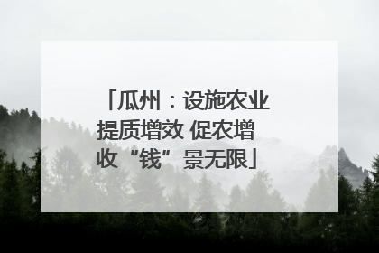瓜州：设施农业提质增效 促农增收“钱”景无限