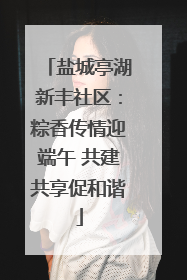 盐城亭湖新丰社区：粽香传情迎端午 共建共享促和谐