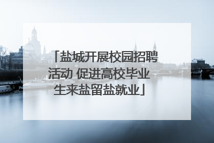 盐城开展校园招聘活动 促进高校毕业生来盐留盐就业