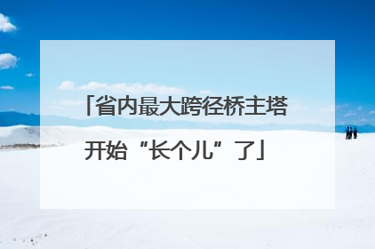 省内最大跨径桥主塔开始“长个儿”了