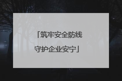 筑牢安全防线 守护企业安宁