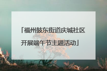 福州鼓东街道庆城社区开展端午节主题活动