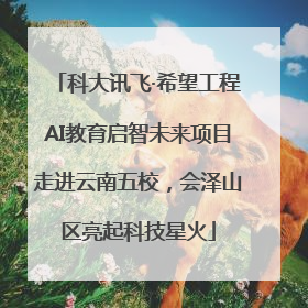 科大讯飞·希望工程AI教育启智未来项目走进云南五校，会泽山区亮起科技星火