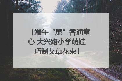 端午“廉”香润童心 大兴路小学萌娃巧制艾草花束