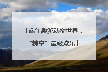 端午趣游动物世界，“粽享”量级欢乐