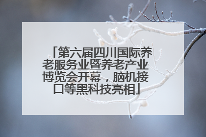 第六届四川国际养老服务业暨养老产业博览会开幕，脑机接口等黑科技亮相