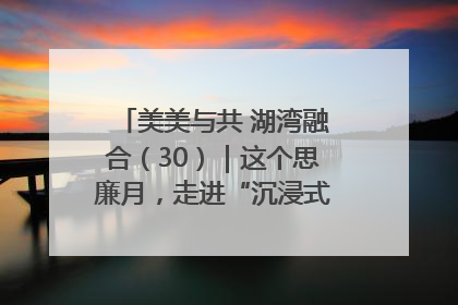 美美与共 湖湾融合（30）｜这个思廉月，走进“沉浸式”清风课堂