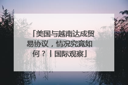 美国与越南达成贸易协议，情况究竟如何？丨国际观察