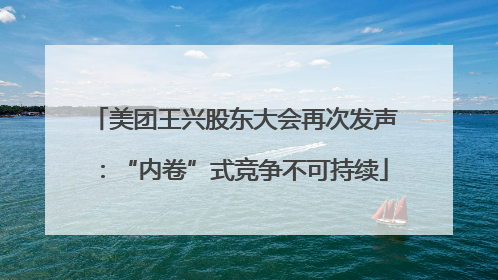美团王兴股东大会再次发声：“内卷”式竞争不可持续