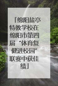 绵阳盐亭特教学校在绵阳市第四届“体育复健进校园”联赛中获佳绩