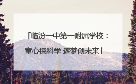 临汾一中第一附属学校：童心探科学 逐梦创未来