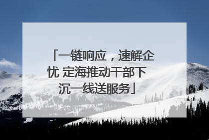 一链响应，速解企忧 定海推动干部下沉一线送服务