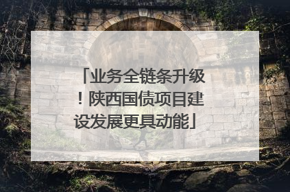 业务全链条升级！陕西国债项目建设发展更具动能