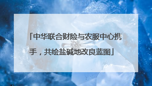 中华联合财险与农服中心携手，共绘盐碱地改良蓝图