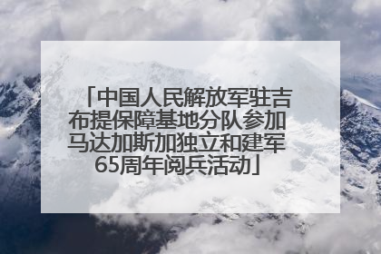 中国人民解放军驻吉布提保障基地分队参加马达加斯加独立和建军65周年阅兵活动