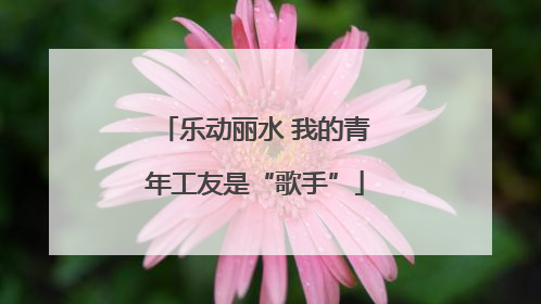 乐动丽水 我的青年工友是“歌手”