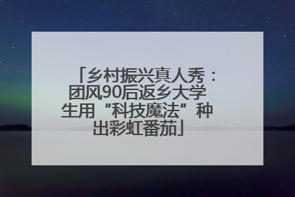 乡村振兴真人秀：团风90后返乡大学生用“科技魔法”种出彩虹番茄