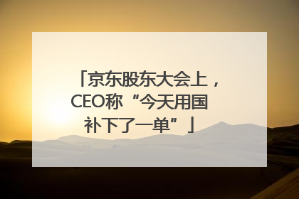 京东股东大会上，CEO称“今天用国补下了一单”