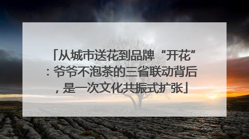 从城市送花到品牌“开花”：爷爷不泡茶的三省联动背后，是一次文化共振式扩张