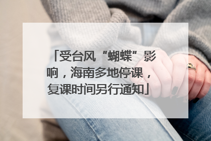 受台风“蝴蝶”影响，海南多地停课，复课时间另行通知