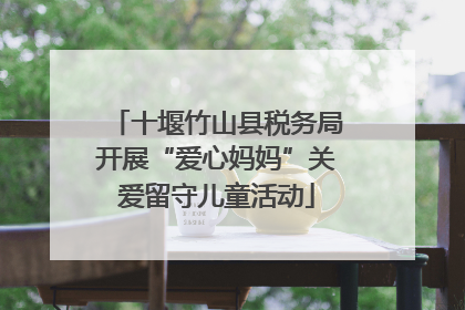 十堰竹山县税务局开展“爱心妈妈”关爱留守儿童活动