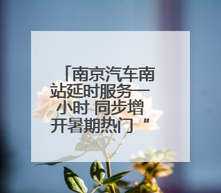 南京汽车南站延时服务一小时 同步增开暑期热门“晚归”线路