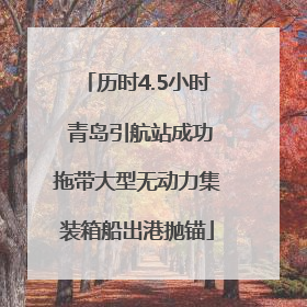 历时4.5小时 青岛引航站成功拖带大型无动力集装箱船出港抛锚