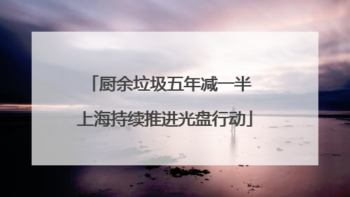 厨余垃圾五年减一半 上海持续推进光盘行动