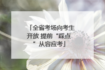 全省考场向考生开放 提前“踩点”从容应考