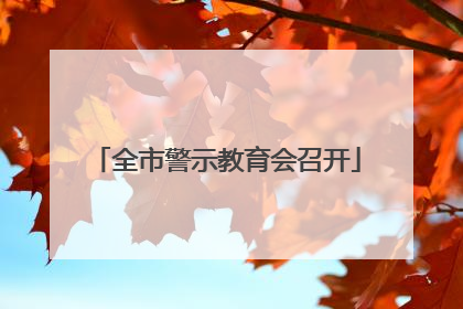 全市警示教育会召开