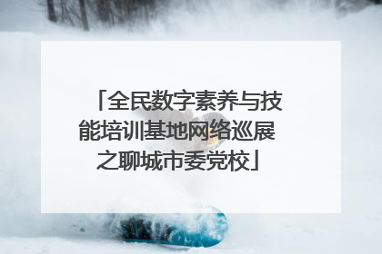 全民数字素养与技能培训基地网络巡展之聊城市委党校