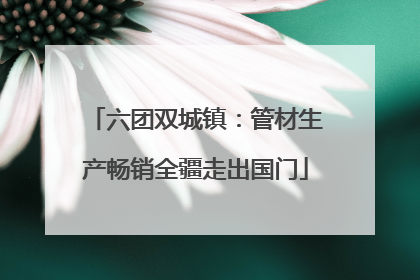 六团双城镇：管材生产畅销全疆走出国门