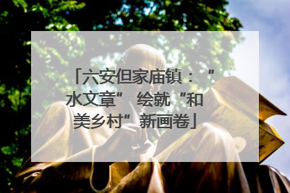 六安但家庙镇：“水文章” 绘就“和美乡村”新画卷