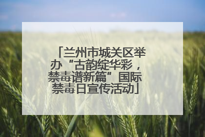 兰州市城关区举办“古韵绽华彩，禁毒谱新篇”国际禁毒日宣传活动