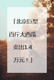 北京巨型百斤大西瓜卖出1.4万元！