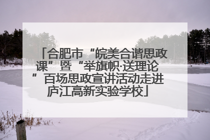 合肥市“皖美合谐思政课”暨“举旗帜·送理论”百场思政宣讲活动走进庐江高新实验学校